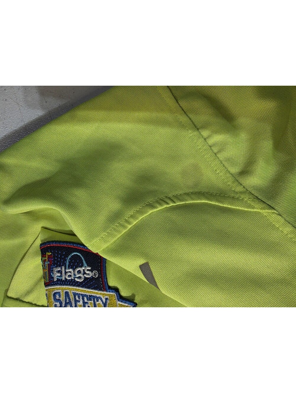 Six Flags Public Safety Officer Yellow/Black Polyester Pique Polo Shirt M - Picture 11 of 11